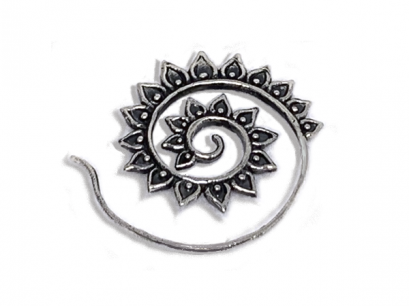 &quot; Lotus Spiral Hoop Earrings