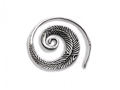 &quot; Ethnic spiral hoop earrings &quot;