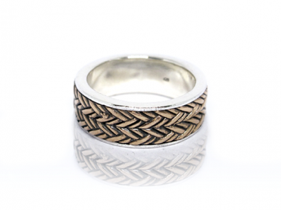 " Braided Two- Tone Rings No.1"