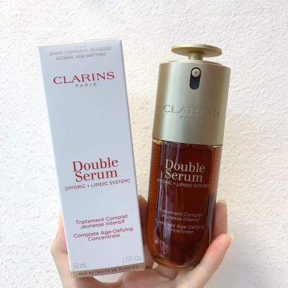 Clarins Double Serum [Hydric + Lipidic System] แพ็คเกจใหม่ เซรั่มสูตรพัฒนาล่าสุด