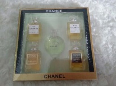  เซ็ตน้ำหอมเทสเตอร์ Chanel 5 ขวด chance สีเขียว