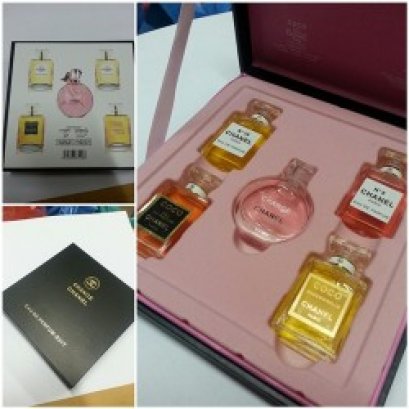   น้ำหอมเซ็ต chanel 5ขวด กล่องแข็ง 
