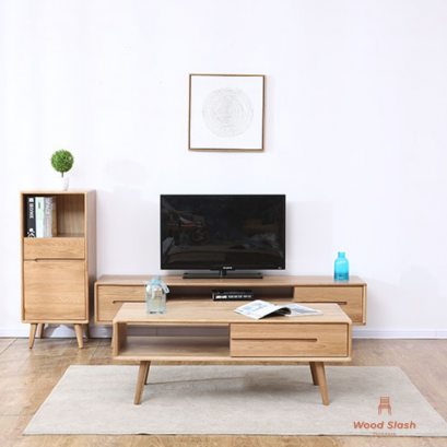 Wood Slash โต๊ะกลาง โต๊ะกาแฟ Misaki ไม้โอ๊ค