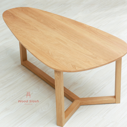 Wood Slash โต๊ะกลาง โต๊ะกาแฟ Yui (ゆい) ขนาด 120x70x45 ไม้โอ๊ค