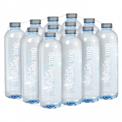 [ส่งในอำเภอเมือง ขอนแก่น] น้ำดื่ม Sun Spring ขนาด 600 ML แพ็ค 12 ขวด