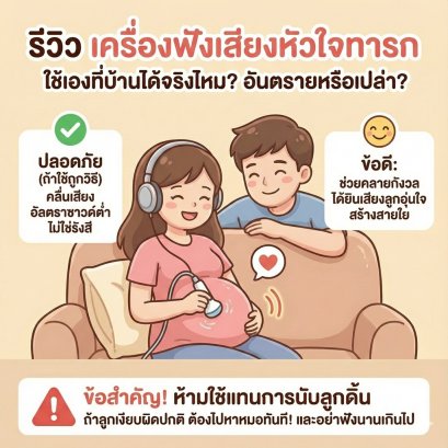 รีวิวเครื่องฟังเสียงหัวใจทารก (Fetal Doppler) ใช้เองที่บ้านได้จริงไหม? อันตรายหรือเปล่า? (ฉบับปี 2026)