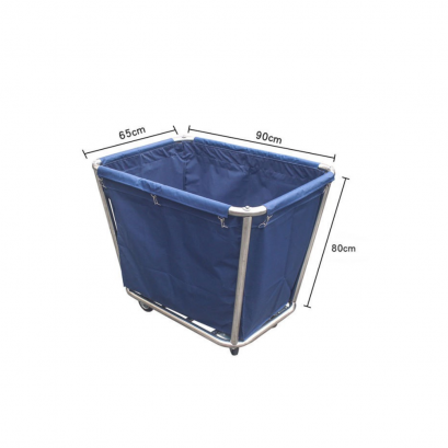 รถเข็นผ้าสแตนเลสBWT-42 ทรงเหลี่ยมเหล็กหนา เชื่อมแข็งแรง