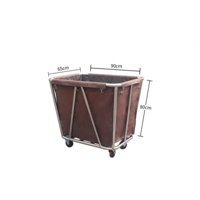 รถเข็นผ้าสแตนเลสBWT-10 เหล็กหนา เชื่อมแข็งแรง