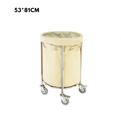 รถเข็นผ้าสแตนเลสBWT-00 ทรง O เหล็กหนา เชื่อมแข็งแรง