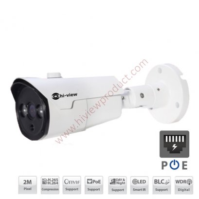 HP-78A202PE กล้องวงจรปิดไฮวิว ระบบไอพี 2 ล้านพิกเซล ใช้งานภายนอกและภายใน Hiview Bullet IP Camera PoE 2 MP