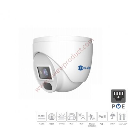 HP-97D203PE กล้องวงจรปิดไฮวิว ระบบไอพี 2 ล้านพิกเซล ใช้งานภายใน Hiview Dome IP Camera PoE 2 MP