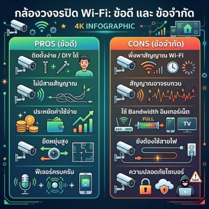 ข้อดีและข้อจำกัดของกล้องวงจรปิด Wi-Fi ก่อนซื้อมาติดบ้าน
