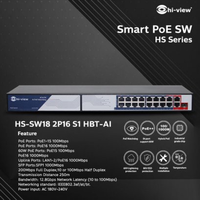 HS-SW18 2P16 S1 HBT-AI HS Series (18 Port)