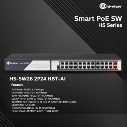 HS-SW26-2P24-HBT-AI HS Series (24 Port)
