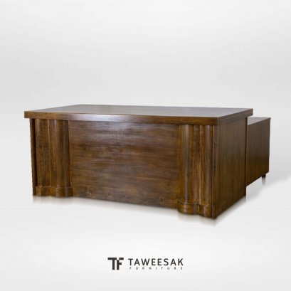 โต๊ะทำงานผู้บริหารไม้สักแท้ AT052