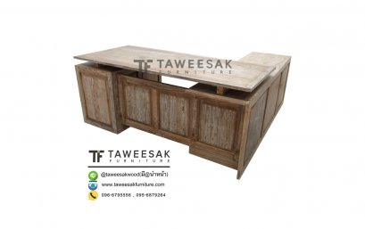 โต๊ะทำงานไม้สักถอดประกอบ AT017