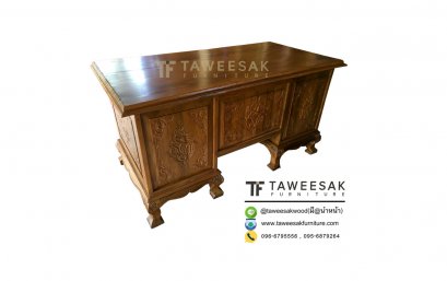 โต๊ะทำงานไม้สัก AT019