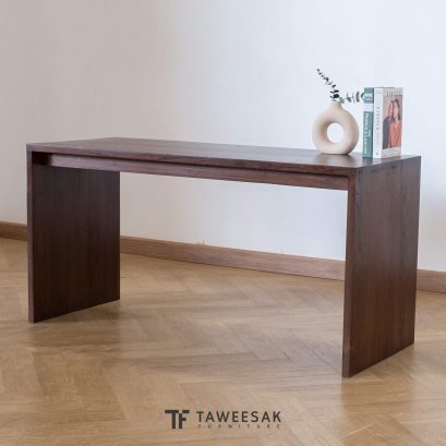โต๊ะทำงานไม้สัก สไตล์โมเดิร์น เรียบง่าย AT034