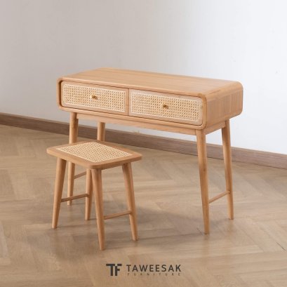 โต๊ะทำงานไม้สักบุหวาย AT071