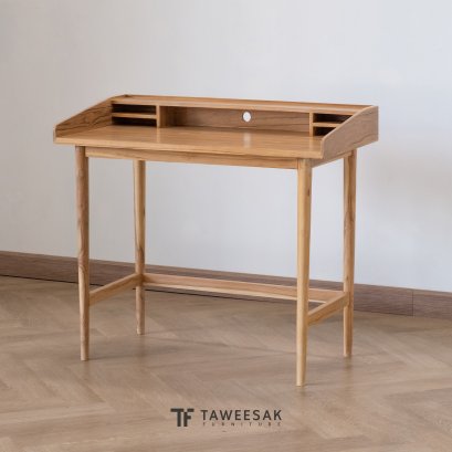 โต๊ะทำงานไม้สักแท้ AT086