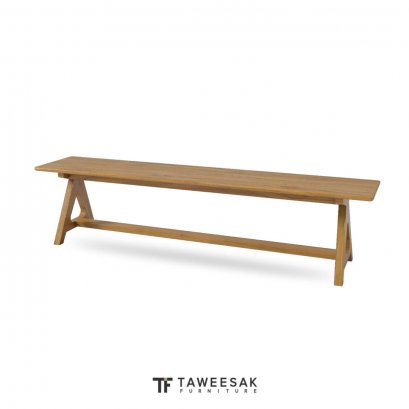 Olivia ม้านั่งไม้สักมินิมอล BC022