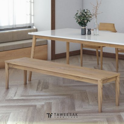 Pixie ม้านั่งไม้สักมินิมอล BC024