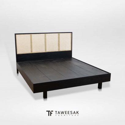 เตียงนอนไม้สักบุหวาย BE185