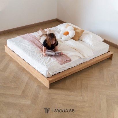 Nama Bed เตียงไม้สักสไตล์ญี่ปุ่น BE119