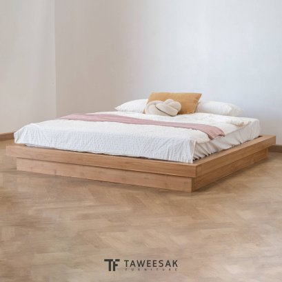 เตียงนอนไม้สักสไตล์ญี่ปุ่น BE170