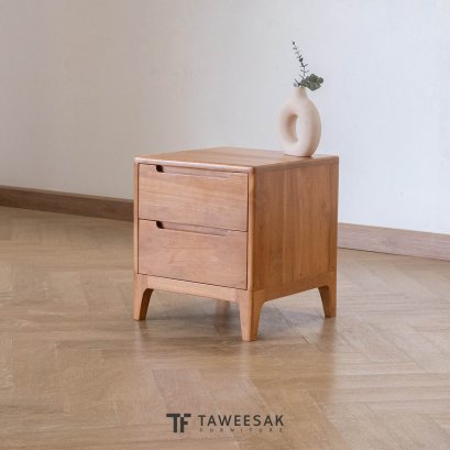 ตู้ข้างเตียงไม้สักโมเดิร์น CB059