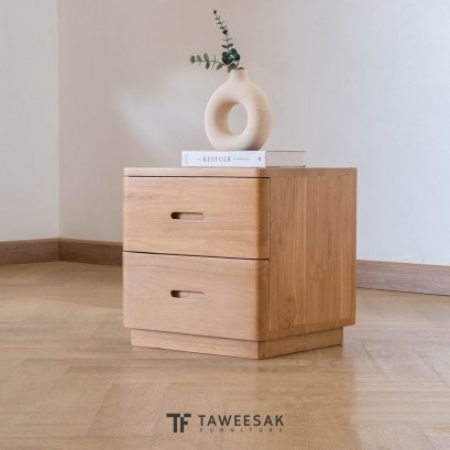 ตู้ข้างเตียงไม้สักแท้ CB118