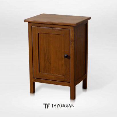 ตู้ข้างเตียงไม้สักสไตล์วินเทจ CB046