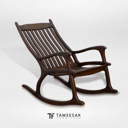 เก้าอี้โยกไม้สักคลาสสิค CH124
