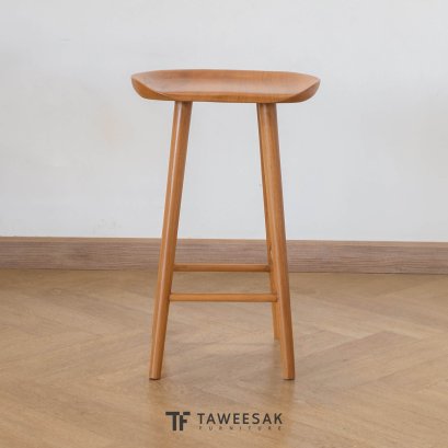 เก้าอี้บาร์ไม้สัก มินิมอล CH220