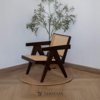 เก้าอี้เลานจ์ไม้สักบุหวาย CH158