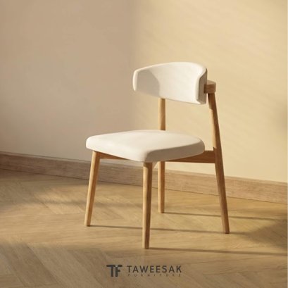 Cinnamon เก้าอี้ไม้สักเบาะโมเดิร์น CH215