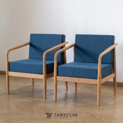 เก้าอี้ไม้สักบุเบาะ CH221