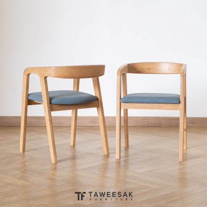 เก้าอี้ไม้สักเบาะโมเดิร์น CH210