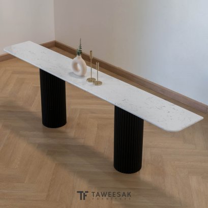 คอนโซลไม้สักท๊อปหินเทียม DS202