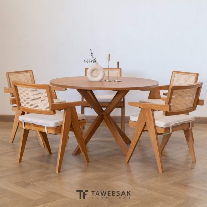 ชุดโต๊ะอาหารไม้สัก DS273