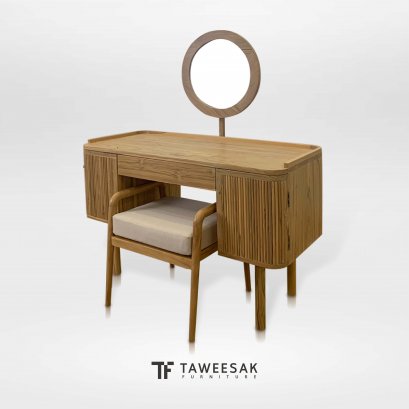 โต๊ะเครื่องแป้งไม้สักมินิมอล DT042