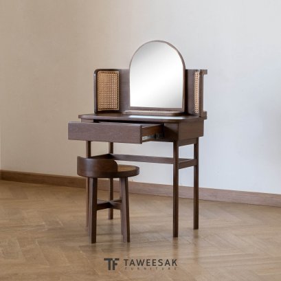 โต๊ะเครื่องแป้งผสมหวายสไตล์มินิมอล DT038