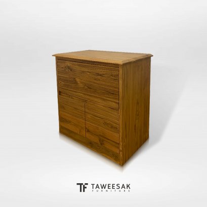 ตู้ลิ้นชักไม้สักโมเดิร์น DW039