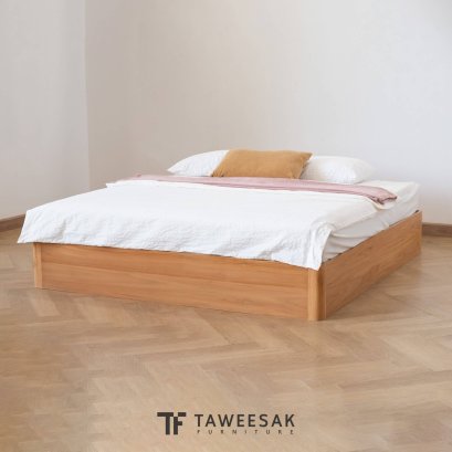 Brick Bed เตียงไม้สักไม่มีหัวเตียง BE029