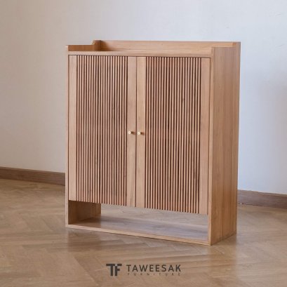 ตู้วางรองเท้าไม้สัก SS073