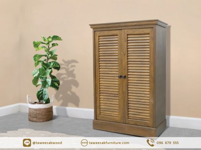 ตู้รองเท้าบานเกล็ด SS002