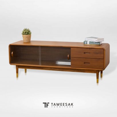 ตู้ทีวีไม้สักสไตล์ mid-century TV094