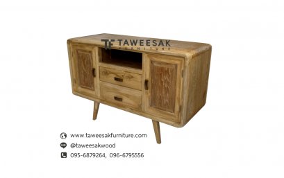 ไซด์บอร์ดวางทีวีโมเดิร์นไม้สัก TV029