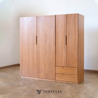 ตู้เสื้อผ้าไม้สักแท้ WD129
