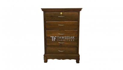 ตู้ห้าลิ้นชักไม้สัก DW010